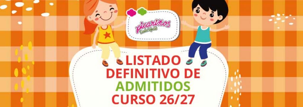 LISTADO DE ADMITIDOS  Curso 26-27